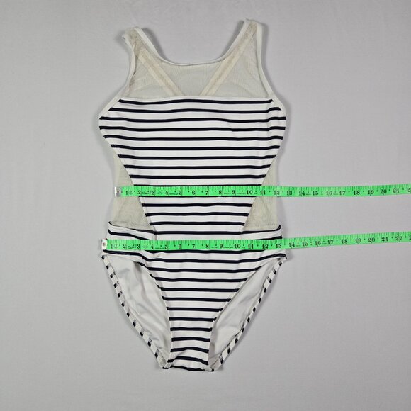 Vince Camuto Striped Mesh One Piece‎ Swimsuit Resort Ready Size 12 - Picture 8 of 8